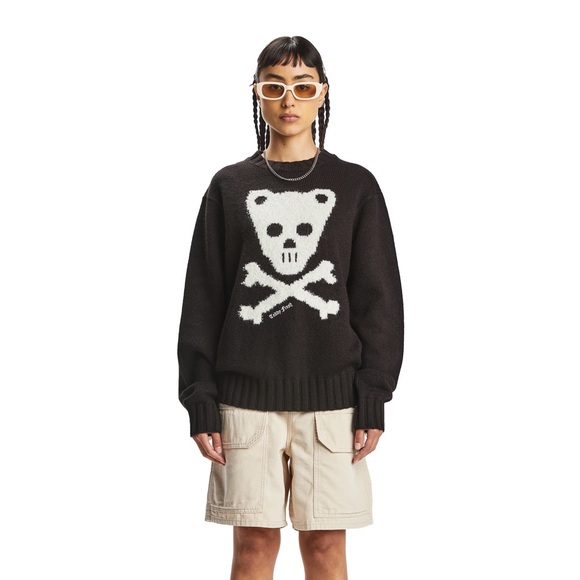 Teddy Fresh Sweaters - Teddy Fresh Black Skull Sweater